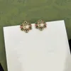 Orecchini per borchie gemme colorate Materiale in ottone Earring Designer Ladies Fashion Brand Brand Designer Engagement Gioielli di lusso con scatole e francobolli