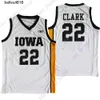 Dobra moda Hawkeyes Basketball Jersey University Kate Linkerak All Sewn Youth Men Men White Yellow Circle