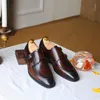 Herren formelle Anzugschuhe, handgefertigte Herren-Oxfords im britischen Stil, Mokassins zum Fahren