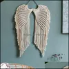Taquestres angel borla com parede de parede pendurada tape￧aria DIY Decora￧￣o de casa tecida para o quarto Boho Drop Delivery Garden Dhnxt