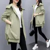 Women's Jackets Autumn Jacket Long Sleeve Casual Windbreaker Female Hooded Overcoat Loose Basic Coats Lady Outwear 221122