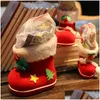 Décorations De Noël Décorations De Noël Robe Bas Boot Grand Mignon Père Noël Cadeau Bonbons Sacs Intérieur Arbre De Noël Décor Année G Dhtyn