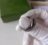 925 Silver Designer Skull Ring for Mens Womens Lover Elf Banad Rings High-End Qualaps Snake Rings med Box Men Women Designer Heart Bague G56498