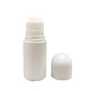 50ml HDPE White Empty Roll On Bottle Plastic Deodorant Roller Bottles 50cc Rol-on Ball Bottle Perfume Lotion Light Container
