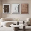 Gemälde brauner 3D -Effekt Geometrische abstrakte Wandkunst Poster Nordic Home Decor Leinwand Malerei modernes minimalistisches Bild für Wohnzimmer
