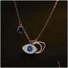 Kolye Kolyeleri Mavi Kötü Göz Kolye Kolyeleri Kadınlar için Kızlar Demon Kolye Moda Mücevher Hediye Dam Döküm Teslimat Dhry6