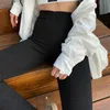 Womens Leggings Tossy Beige Ribbed Knit Women High Waist Cotton Fitness Basic Pants Casual Spring AllMatch Female Skinny 221122