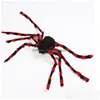 Party Decoration Halloween Party Decoration Simated Plush Spider and Web Trick Toys Novel Festive Home Bar Wall Decor 41MB E3 Drop D DHR36