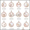Hangende kettingen 12 Zodiac Sign ketting Horoscoop Libra Crystal Hangers Charme Star Choker Astrologie Kettingen voor vrouwen Girl Fash DHZMS