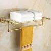Bath Accessory Set Sold Brass Bathroom Hardware Gold Polished Toothbrush Holder Paper Towel Bar Accessories Rack