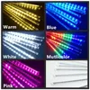 Christmas Decorations LED Meteor Shower Garland Festoon Holiday Strip Light Outdoor Waterproof Fairy String Lights Street Decoration 8 Tubes 221122