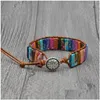 Party Favor Single Layer Beads Bangle Resist Fatigue Bracelet Femmes Et Hommes Main Anneau Agate Plus Couleur Creative 21 5Lw C1 Drop Deliv Dh8S3