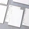 메모장 A5 A6 Loose Leaf Notebook 리필 나선형 바인더 내부 페이지 일기 주간 월간 플래너를 목록 선에 도트 그리드 내부 221122를 수행합니다.