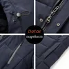 Mens Down Parkas Winter Plus Long Warm Thick Hood Jacket Coat Autumn Outwear Outfits Classic Windproof Pocket Parka 221122