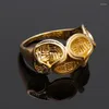 Collana di orecchini set 2022Ultima moda gioielli africani ciondolo rotondo color oro Dubai grande regalo di nozze per le donne