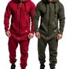 Herrtröjor tröjor vinterkläder mjuka bekväma män varm jumpsuit 5 färger män jumpsuit fast färg för jogging 221122
