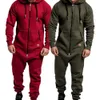 Sweats à capuche pour hommes Sweatshirts Vêtements d'hiver Doux Confortable Hommes Combinaison chaude 5 couleurs Hommes Combinaison Couleur unie pour le jogging 221122