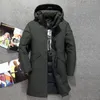 Men's Down Parkas Long Jacket Men Top Quality Thick Winter Hat Detached Warm Parka Waterproof Windproof -30 degrees 3073 221122
