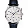 iwc watch pilot Designer Luxus Luxus Herren mechanische Uhr portugiesische Herren Timing-Funktion wasserdicht Freizeit Business Mode auf Zeit Schweizer es