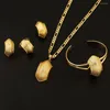 Orecchini di collana set etiopi africano croce 24k oro color moda tradizionale gioielli tradizionali