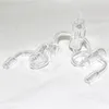 Smoking Diamond Knot Loop Quartz Bangers 10mm 14mm 18mm Maschio Femmina 45 90 Quartz Loop Banger Nails Per Glass Bong Rig Nectar Dab Straw Pipes