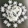 Juldekorationer Lights Snowflake Garland Curtain Led Fairy String Festoon Decor för Holiday 2023 Year Navidad 221122