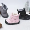 Bottes d'hiver bébé neige enfants imperméable tissu supérieur garçons Gilrs haut chaud coton chaussures enfants épais velours 221122