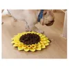 Brinquedos de cachorro Chews Pet Snuffle Mat Nariz Slorve Treinamento Sniffing bloco de alimentação lenta dispensador de alimentos alivie o estresse Puzzle de girassol 221122