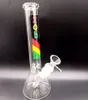 Clear Glass Bong Beaker 8,5 tums Zob Hookahs Klassisk oljebrännare Dab Rig med kvinnliga 18 mm -rör Bubbler Bubbler