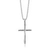 Women Diamond Necklace Cross Dy Mens Halsband Pendel Populära