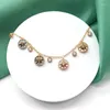 Charme pulseiras design de moda luxo meninas jóias boa qualidade corrente de ouro multi-bússola pulseira para mulheres strass decoração acc266s