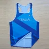 Herentanktops Italia National Team Man Fast Running Net Ademende Vest Speed ​​Professional Atleet Track Field Singlet aanpasbaar 221122