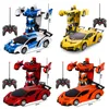 Electric RC Car 2 in 1 Electric RC Transformation Robots Children Boys Toys Outdoor Remote Control Sports Deformation Model Toy 221122