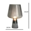 Lampes de table Fashion Light Good Design Lamp E14 Base en béton Abat-jour en verre Éclairage de chevet simple