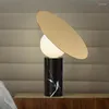 Table Lamps Modern Marble Lamp LED Light Glass Shade Base Est Design Designer Lighting