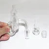 Fumer de l'huile Nail Diamond Noeud Boucle Quartz Bangers Avec Bubbler Carb Cap Insérer Bol 10mm 14mm 18mm Recycler Noeuds Quartz Banger Nails Pour Bong