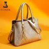 Sac de designer Bandoulière FOXER Femmes pour Totes Split Mode Cuir Big Femme Sacs à main Épaule All-Match Top Poignée Sac Lady Chic Purse