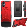 Kvalitet 3 i 1 Hybrid Holster -fodral för Coolpad Suva Blu G91 Boost Celero OPP A96 One Plus N20 TCL 30SE Dual Layer Cover