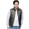 Herenvesten Spring Man Duck Down Vest Ultra Light Jackets Men Mode Mouwloze bovenkleding Jas Autumn Winter 90% WIT 221122