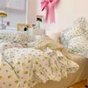 Set di biancheria da letto Set di volant floreali King Size Soft Lovely Girl Room Decoration Lenzuolo con angoli