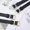 Belts 105x2.5cm Women Fashion No Holes Round Square Buckle Belt Ladies Accessories Without Dress Jeans