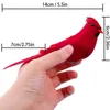 Flores decorativas 6 PCS PCS Artificial Feather Birds Red Foam Bird Simulation Ornament Creative Fake for Craft Home