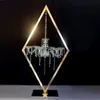 Décoration de fête haut de gamme 110 cm hauteur en métal diamant de lustre de lustre de banquet table centrales de table