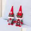 Parti Favor Antlers Snowflake Rudolph Gnomes Oyuncak Parti Malzemeleri Erkek Kadın Santa Elf Dolls Noel Po Plows Dekorasyon Dhnfh