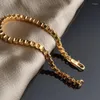 Link Bracelets Top Quality Gold Color Box Chain Bangle For Women And Men Fashion Unisex Charm Bracelet Jewelry Accessory