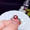 Anelli a grappolo Kjjeaxcmy Fine Jewelry 925 Sterling in argento intarsio Naturale Garnet Natural Female Crystal Girl Ring Support Luxury Relection