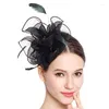 Collana Orecchini Set Banchetto Piuma Forcine per capelli Copricapo Festa di nozze Tiara nuziale Fascinators da donna Clip Accessorio da donna Fascia per la testa