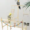 Other Bird Supplies Wood Parrot Playground Bird Playstand Perchers Cockatiel Playgym With Swing Ladders Feeder Bite Toys Lovebirds Activity Center 221122