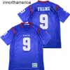 رجال كرة القدم Whitehouse Trojans High School 15 Patrick Mahomes Jersey Moive College جميعها مخيطات للتنفس لمشجعي الرياضة Hip Hop Color Red White