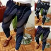 Erkekler Trailtsits Erkekler İnce Fit Baskı Fermuarı Düğmesi Pantolon Takım Pantolon Erkek Gündelik Moda Uzun Pantolon Jean kesim 221122